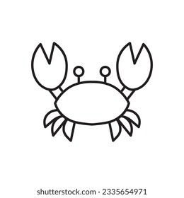 Crab vector icon. Crab flat sign design. Crab symbol pictogram. UX UI icon