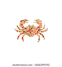Crab vector icon illustration design template