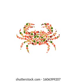 Crab vector icon illustration design template