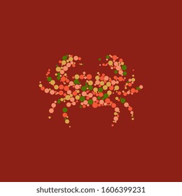 Crab vector icon illustration design template