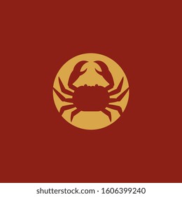 Crab vector icon illustration design template