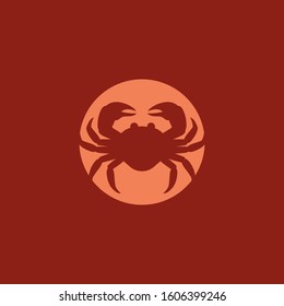 Crab vector icon illustration design template