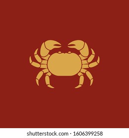 Crab vector icon illustration design template