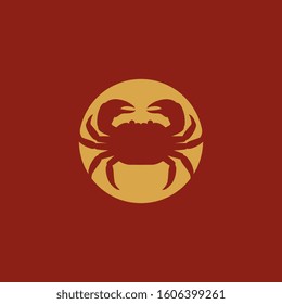 Crab vector icon illustration design template