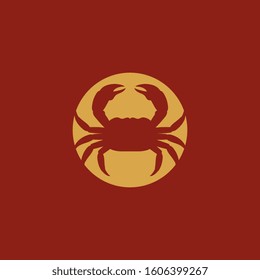 Crab vector icon illustration design template