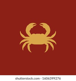 Crab vector icon illustration design template