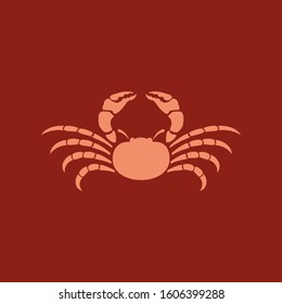 Crab vector icon illustration design template