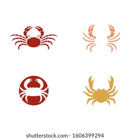 Crab vector icon illustration design template