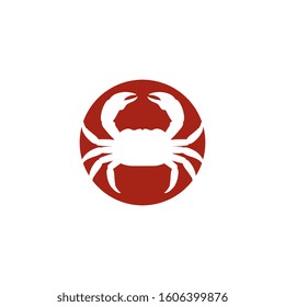 Crab vector icon illustration design template