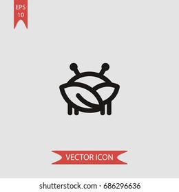 Crab vector icon, illustration symbol