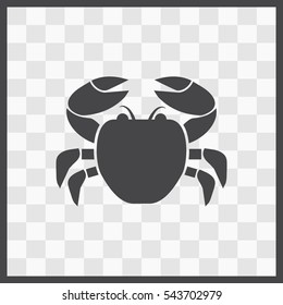Crab vector icon. Isolated illustration. Business picture.
