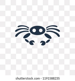 Crab vector icon isolated on transparent background, Crab transparency concept can be used web and mobile