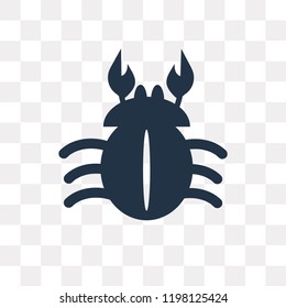 Crab vector icon isolated on transparent background, Crab transparency concept can be used web and mobile