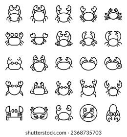 Crab vector icon. crab sign on background. crab icon for web and app