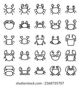 Crab vector icon. crab sign on background. crab icon for web and app