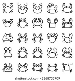 Crab vector icon. crab sign on background. crab icon for web and app