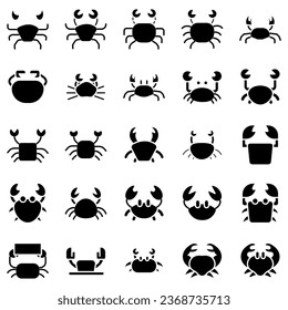 Crab vector icon. crab sign on background. crab icon for web and app