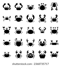 Crab vector icon. crab sign on background. crab icon for web and app