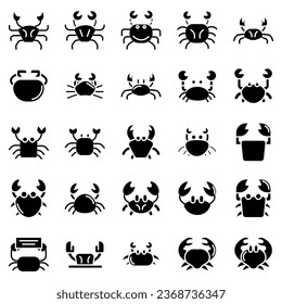 Icono del vector del cangrejo. signo de cangrejo al fondo. icono de cangrejo para web y aplicación