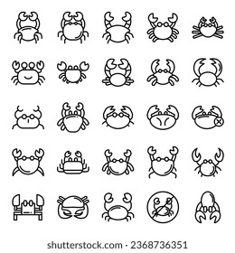 Crab vector icon. crab sign on background. crab icon for web and app