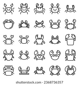 Crab vector icon. crab sign on background. crab icon for web and app