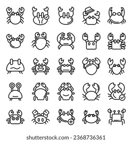 Crab vector icon. crab sign on background. crab icon for web and app
