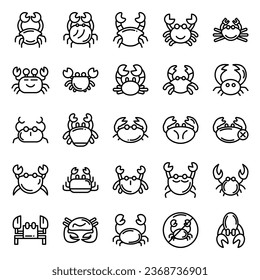Crab vector icon. crab sign on background. crab icon for web and app