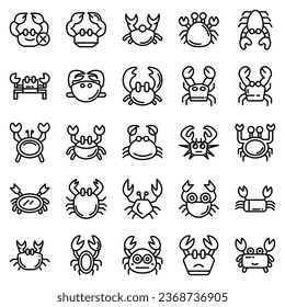 Crab vector icon. crab sign on background. crab icon for web and app