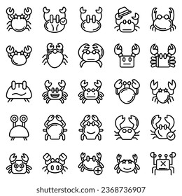 Crab vector icon. crab sign on background. crab icon for web and app