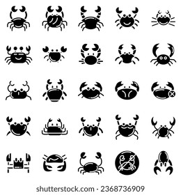 Crab vector icon. crab sign on background. crab icon for web and app