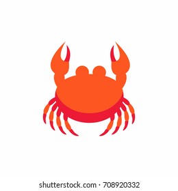 Crab vector illustration in cartoon style. Seafood product design.
