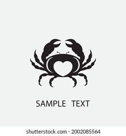 plantilla de logotipo de icono de diseño de ilustración de vector crab