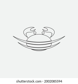 crab vector illustration design icon logo template