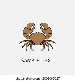 crab vector illustration design icon logo template