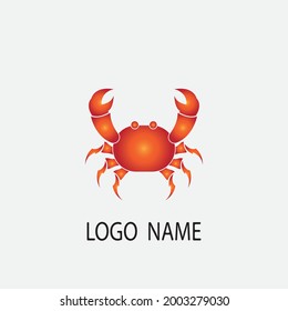 plantilla de logotipo de icono de diseño de ilustración de vector crab