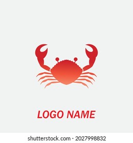 plantilla de logotipo de icono de diseño de ilustración de vector crab