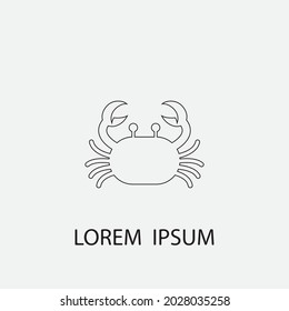 crab vector illustration design icon logo template