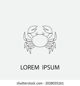 crab vector illustration design icon logo template