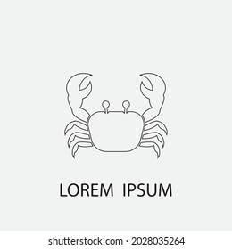 crab vector illustration design icon logo template