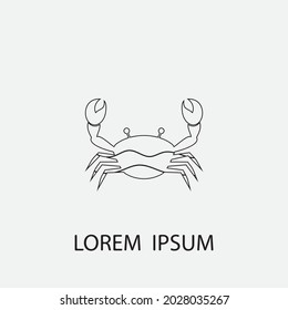crab vector illustration design icon logo template
