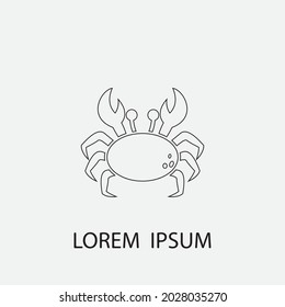 crab vector illustration design icon logo template