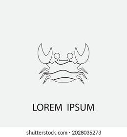 crab vector illustration design icon logo template