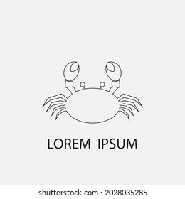 crab vector illustration design icon logo template