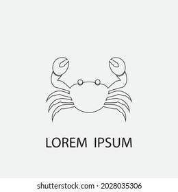 crab vector illustration design icon logo template