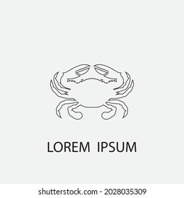 crab vector illustration design icon logo template