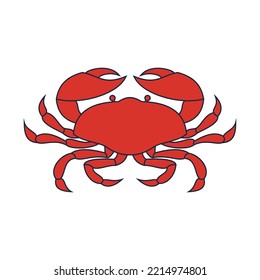 crab vector illustration design icon logo template