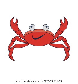plantilla de logotipo de icono de diseño de ilustración de vector crab