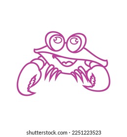 crab vector illustration design icon logo template