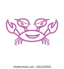 crab vector illustration design icon logo template