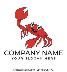 crab vector illustration design icon logo template